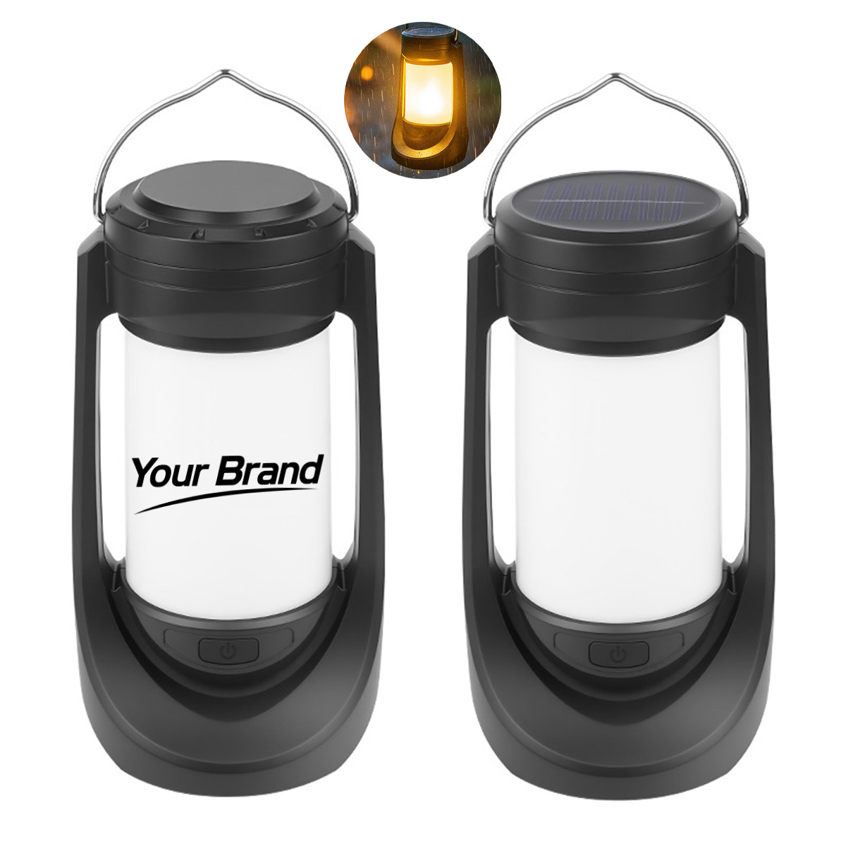 Portable Solar Rechargeable LED Camping Lantern Light