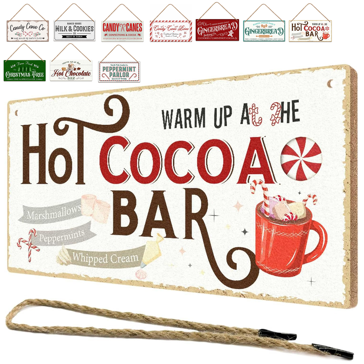 Wooden Hanging Coffee Bar Sign