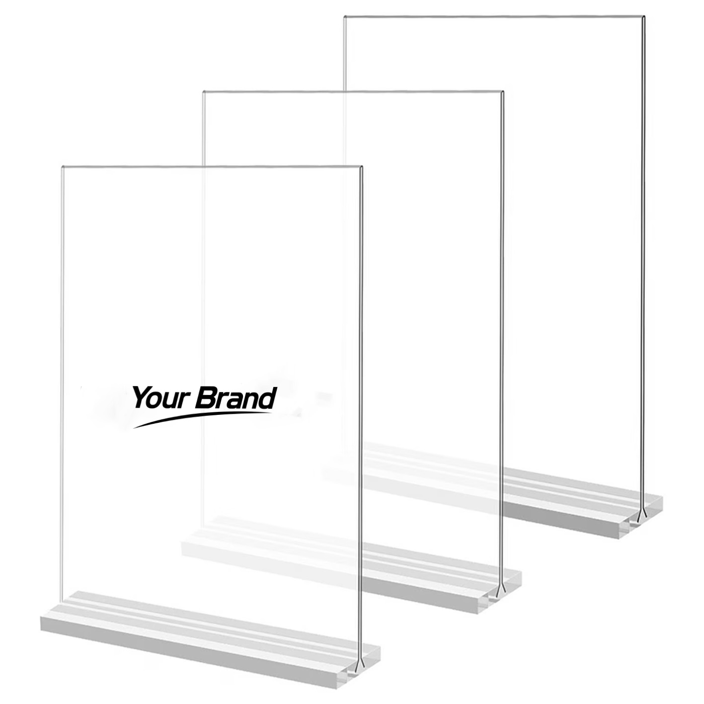 Metal Wire Acrylic Base Table Menu Sign Holder