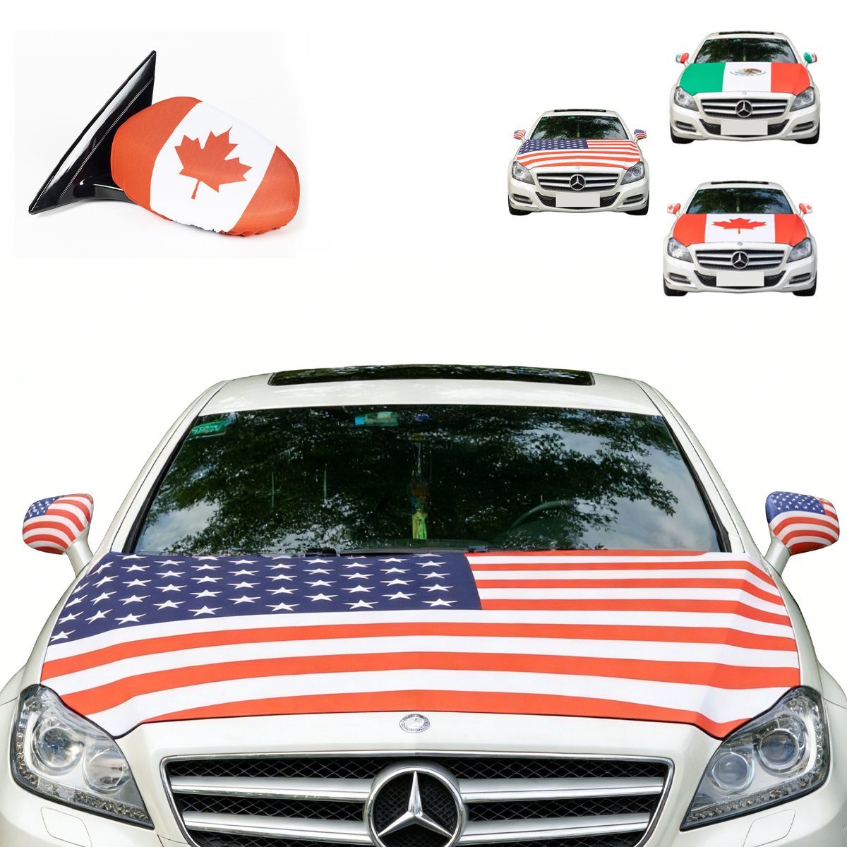 Clip On Polyester Vehicle Window Car Flag Banner
