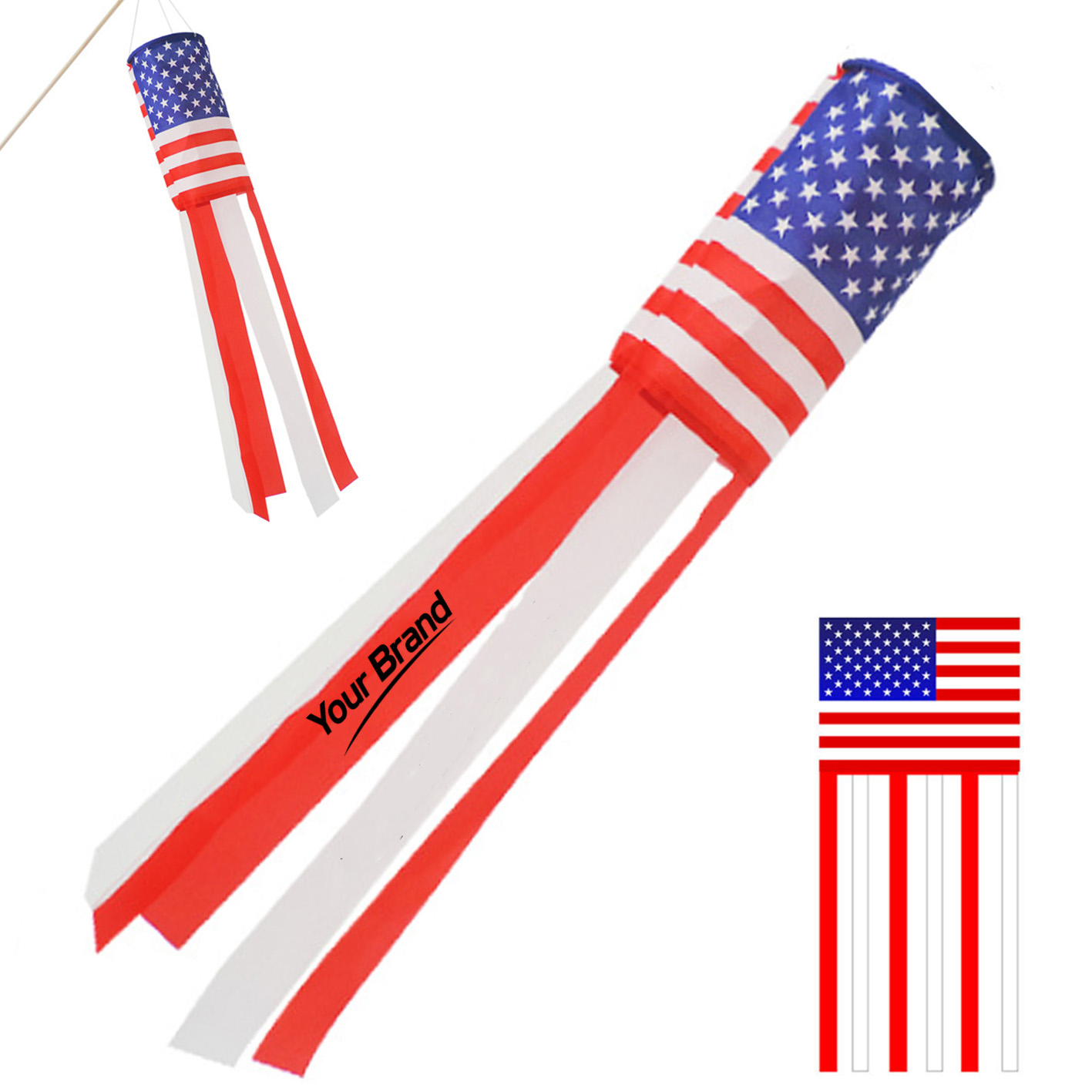 American Flag Outdoor Hanging Streamer Windsock