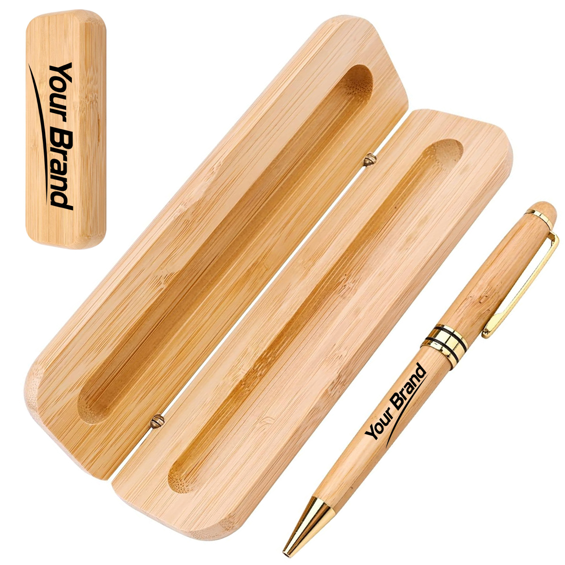 Natural Beech Wood Single Pen Gift Box