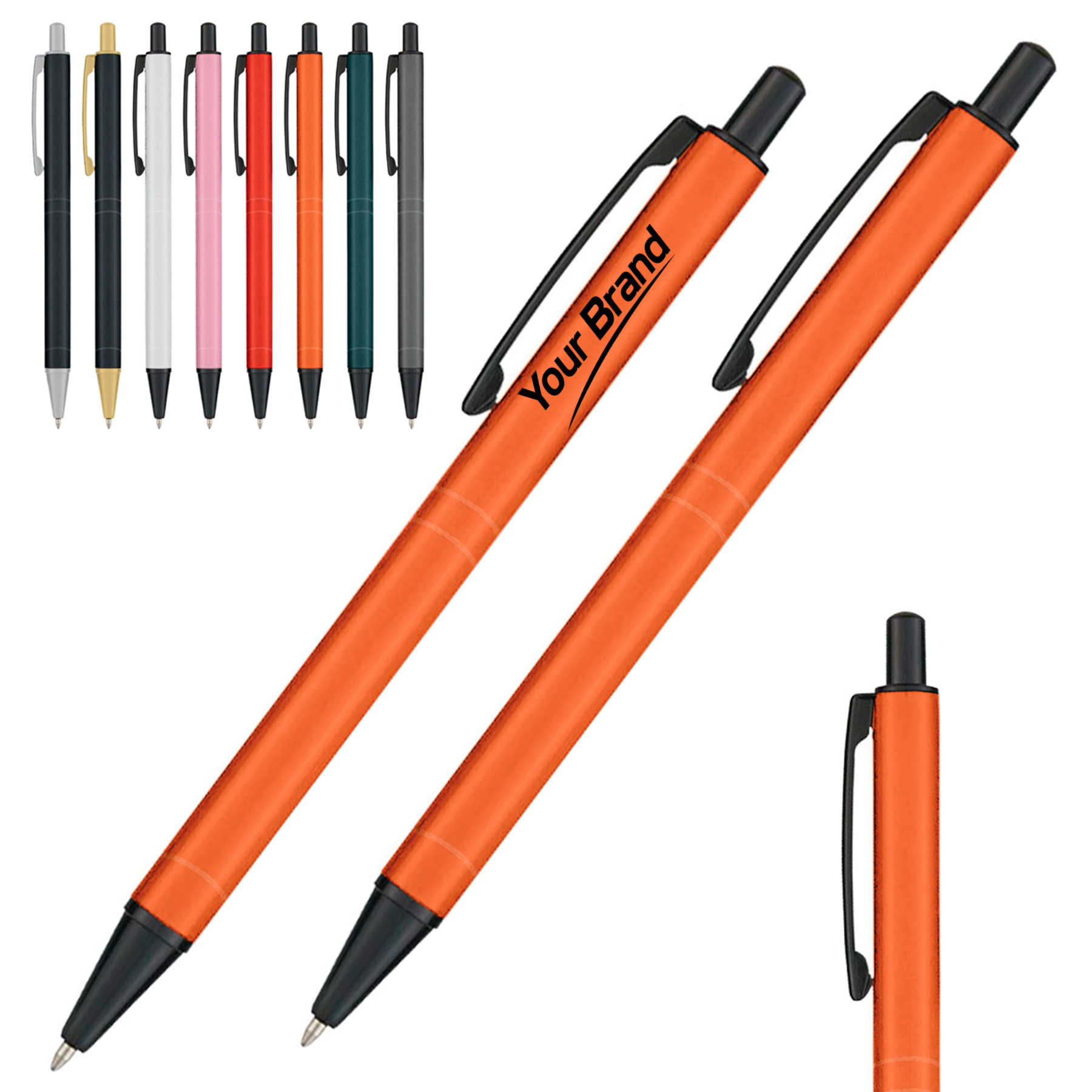 Aluminum Retractable Click Action Ballpoint Pen