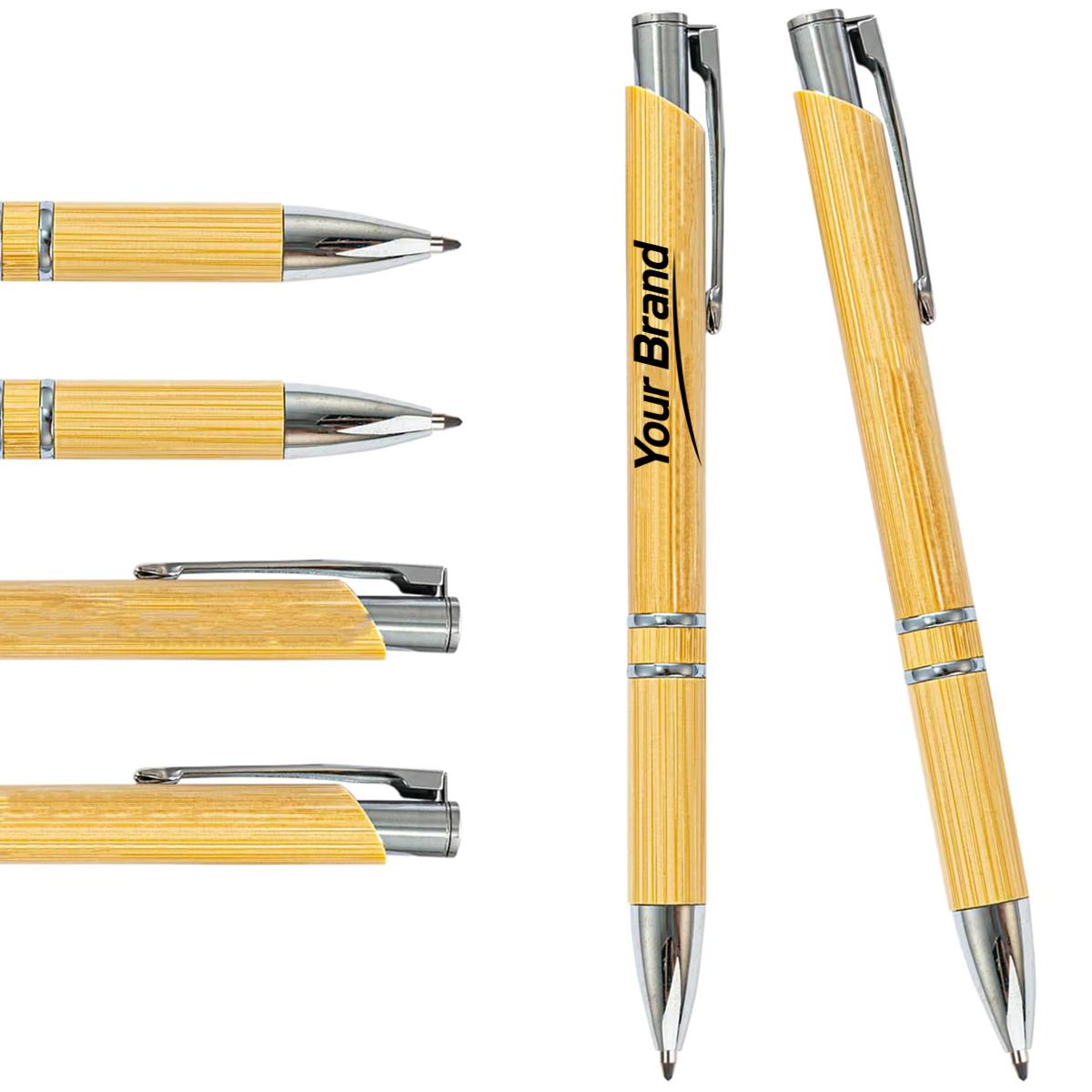 Retractable Pen With Double Ring Accent