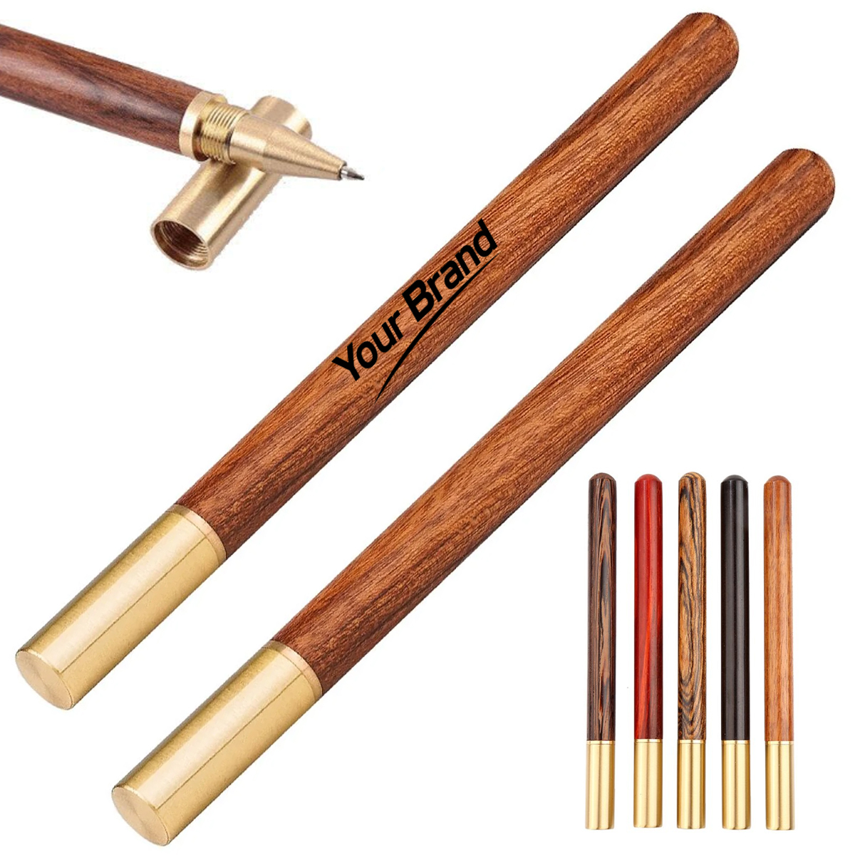 Solid Sandalwood Brass Executive Signature Pen