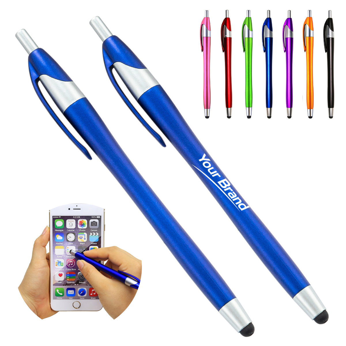 Retractable Capacitive Stylus Ballpoint Pen