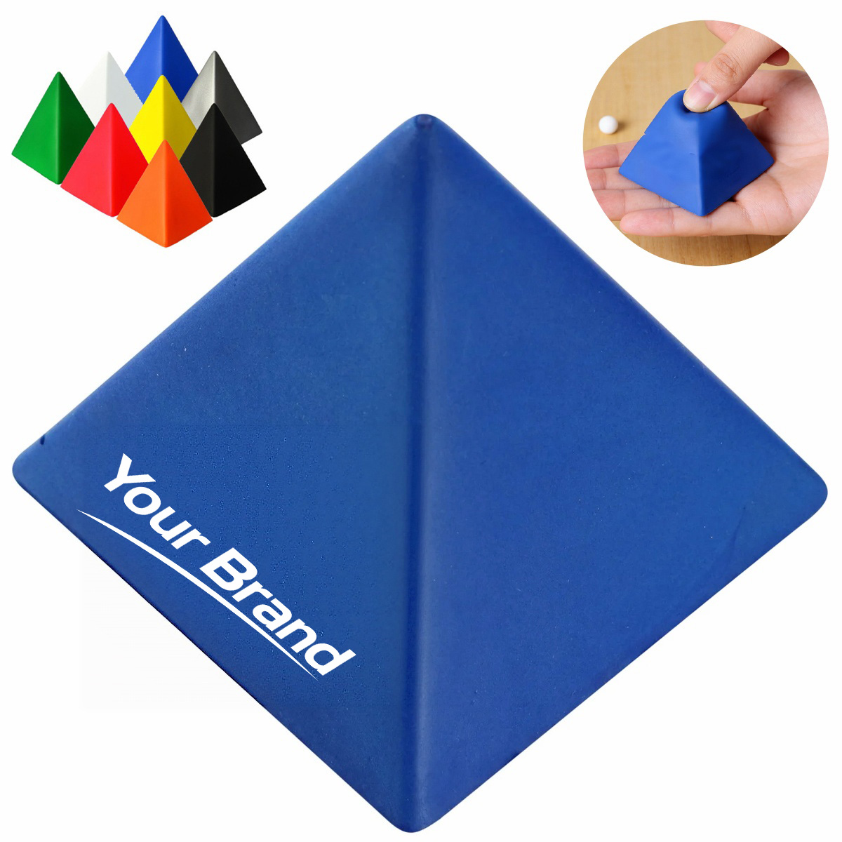 Pyramid Shaped PU Foam Stress Reliever Squeeze Toy
