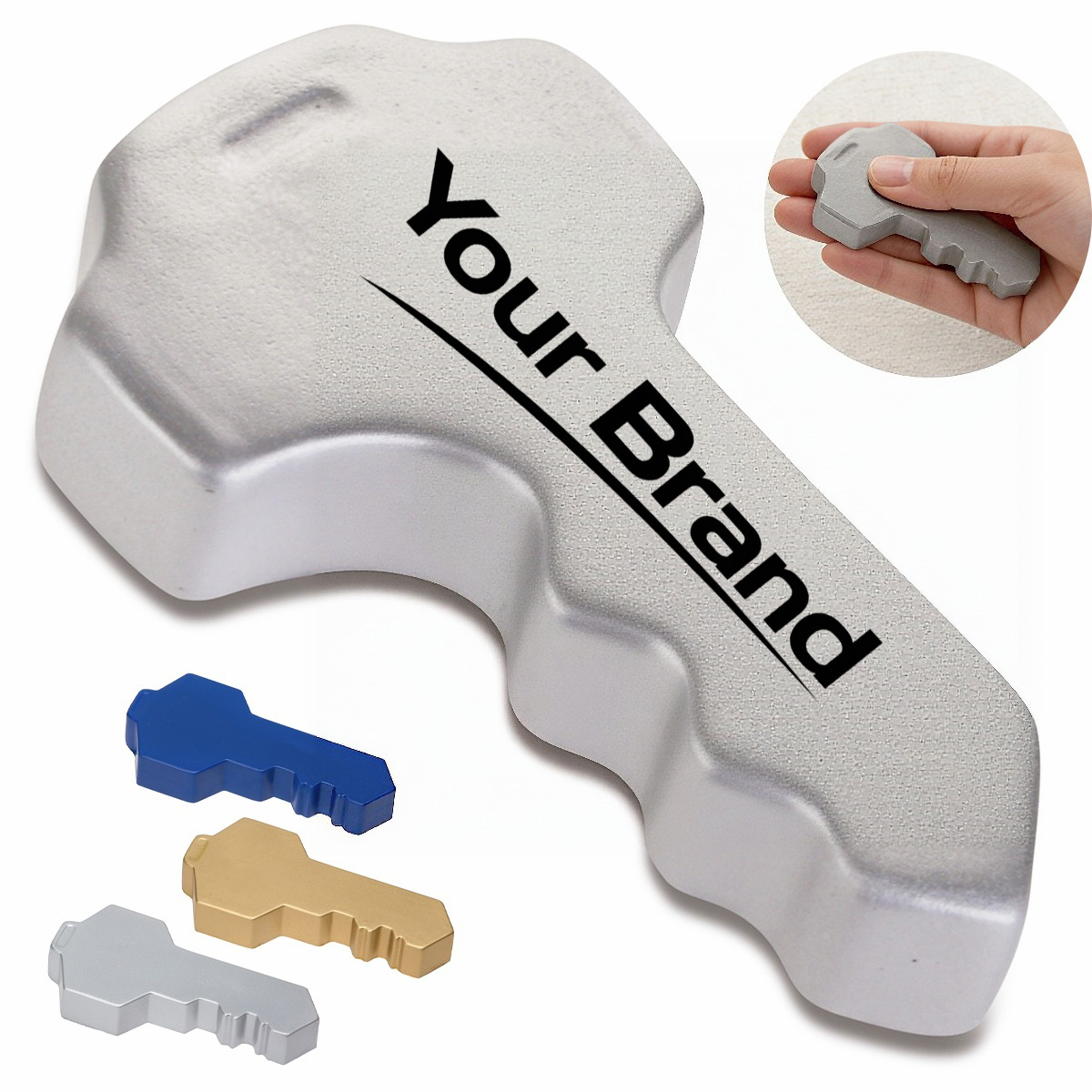Key Shaped PU Foam Stress Reliever Squeeze Toy