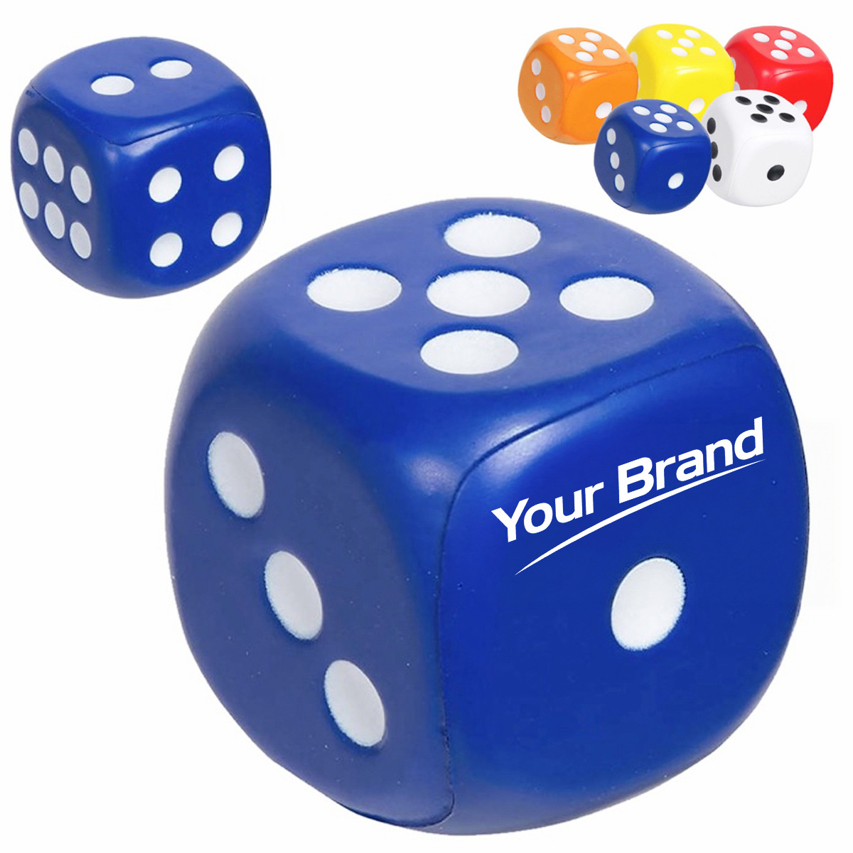 Casino Theme PU Foam Dice Stress Reliever Squeeze Toy
