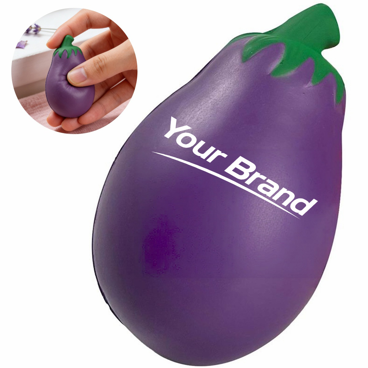 Eggplant Vegetable PU Foam Stress Reliever Toy
