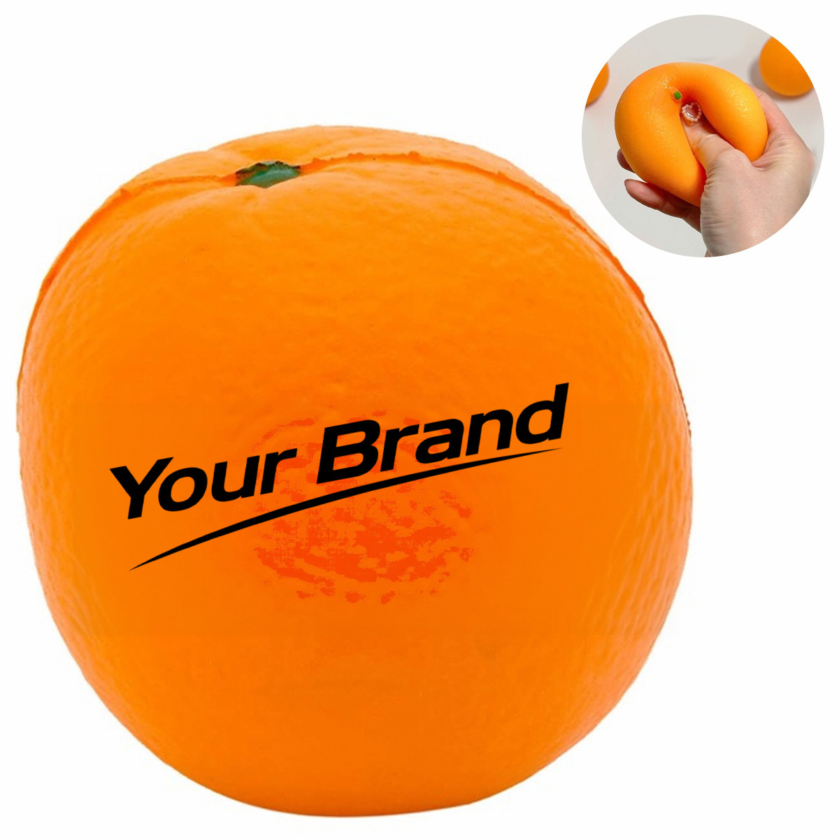 Orange Fruit Citrus PU Foam Stress Reliever Squeeze Toy