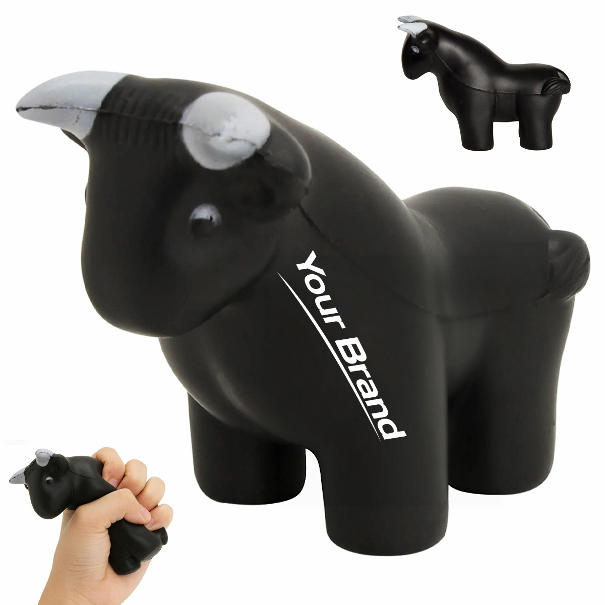 Bull Mascot Animal PU Foam Stress Reliever Toy