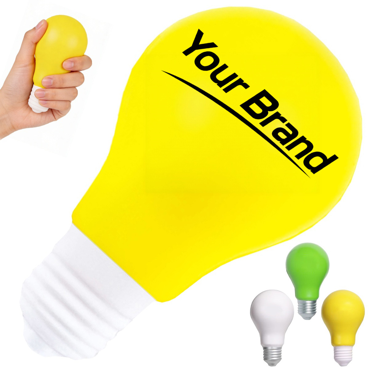 Light Bulb Idea Shape PU Foam Stress Reliever Squeeze Toy
