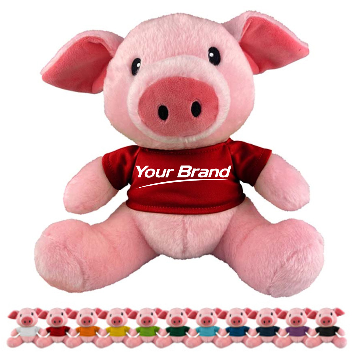 Soft Pink Plush Pig Stuffed Animal Toy