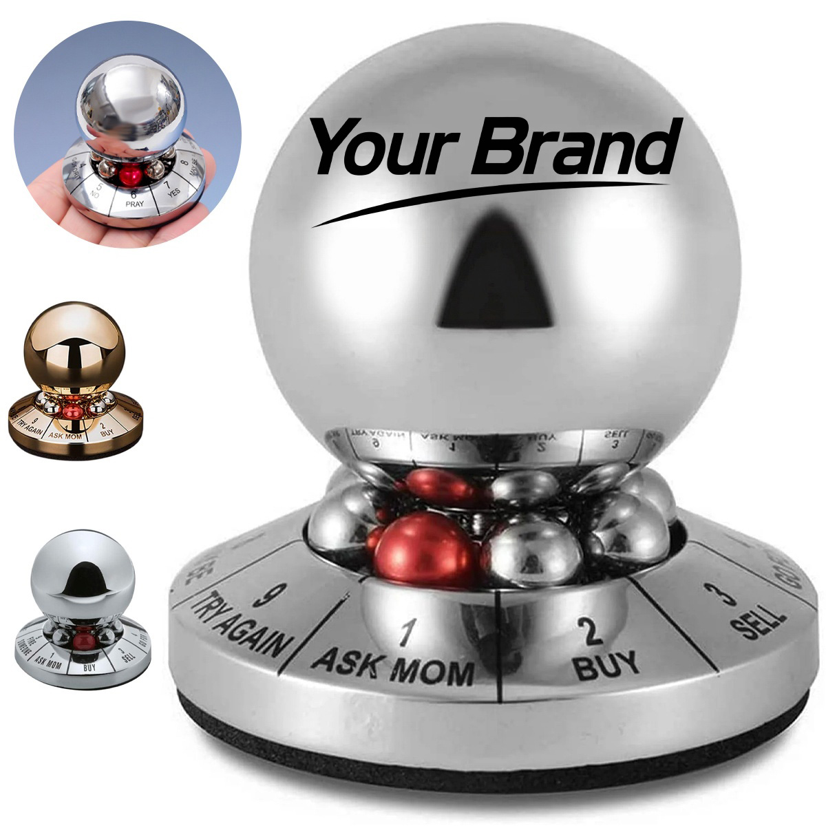Spinning Decision Maker Ball Paperweight