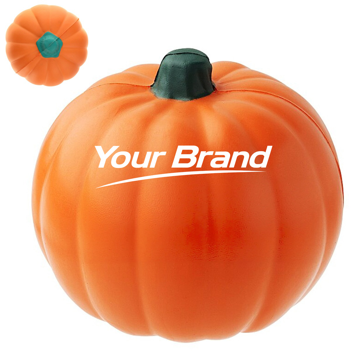 Pumpkin Shaped PU Foam Stress Reliever Toy