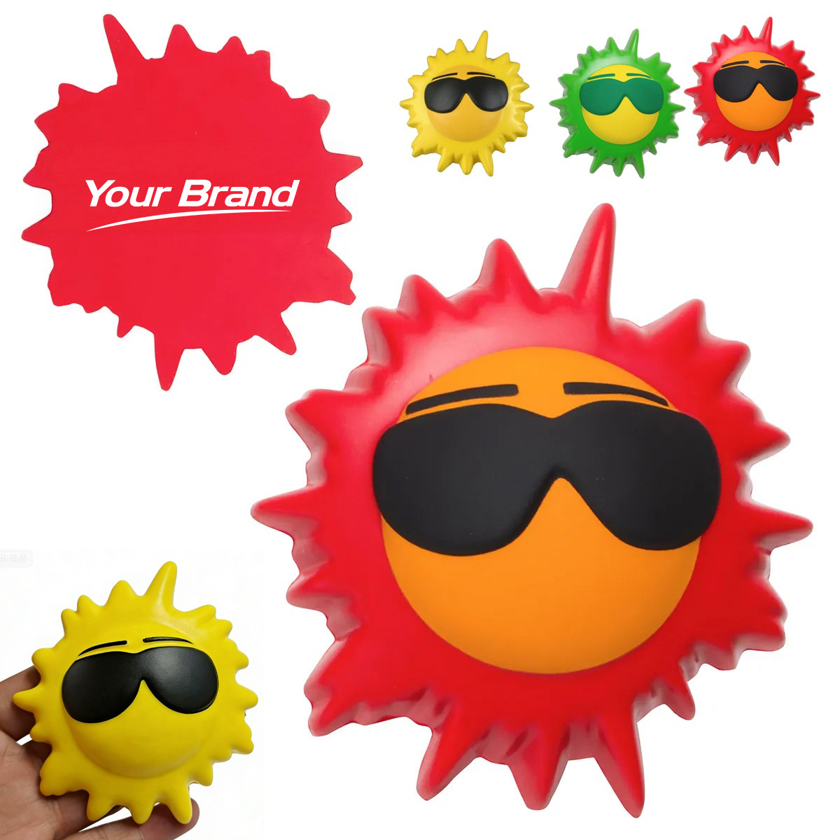 Summer Sun With Sunglasses Stress Reliever Toy