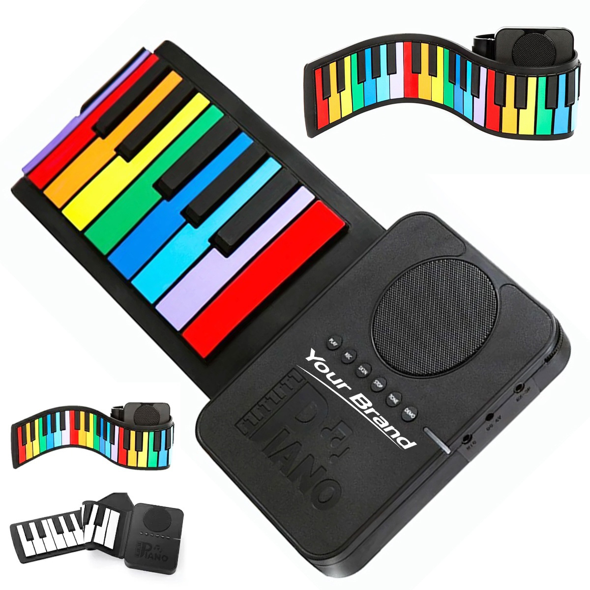 Roll Up Silicone Electronic Piano Keyboard Mat
