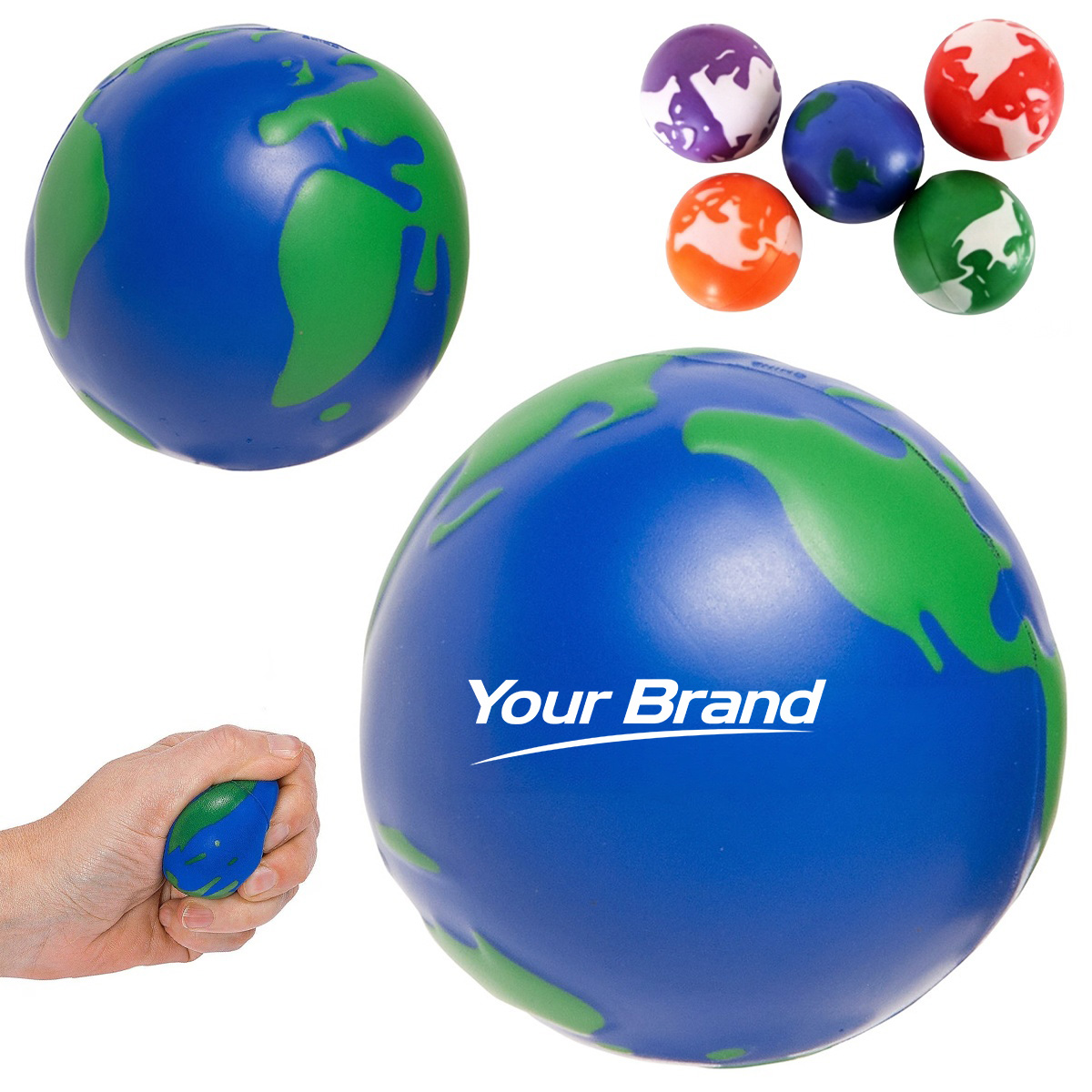 World Globe Map PU Foam Stress Reliever Ball