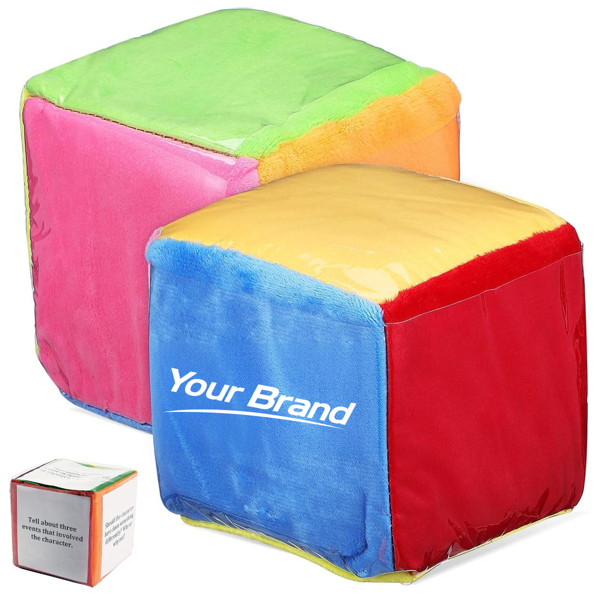 Soft Plush DIY Pocket Dice Cube With Card Insert