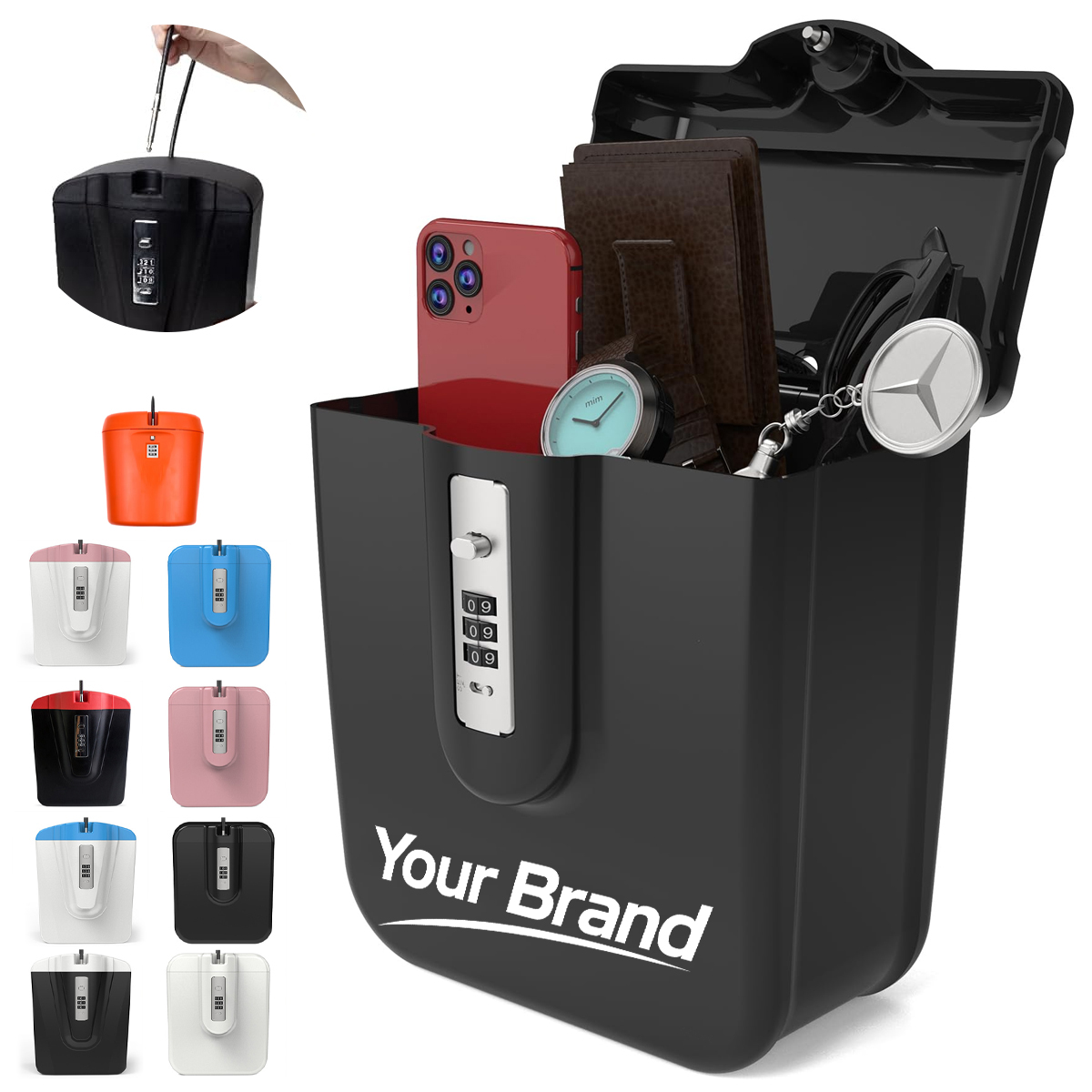 Portable Waterproof Beach Security Box with Combination Lock