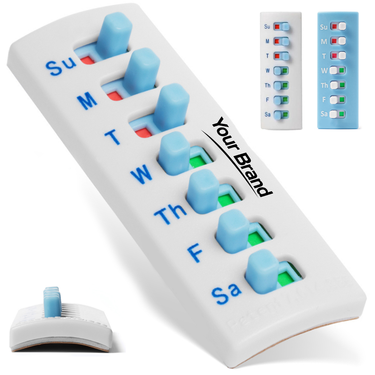 Reusable Daily Pill Tracker & Medication Reminder Slider