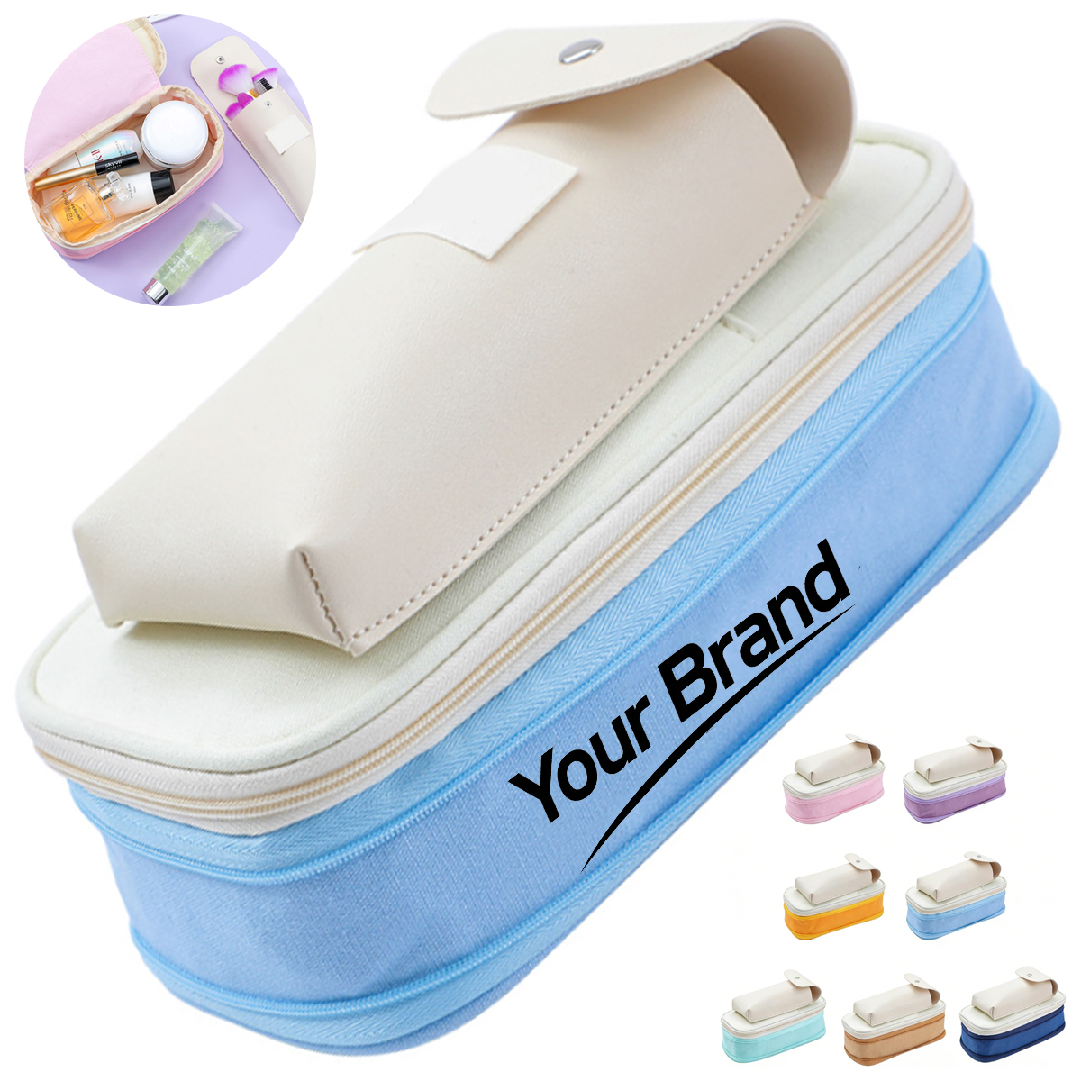 Retractable Pop-Up Canvas Pencil Case & Standing Pen Holder