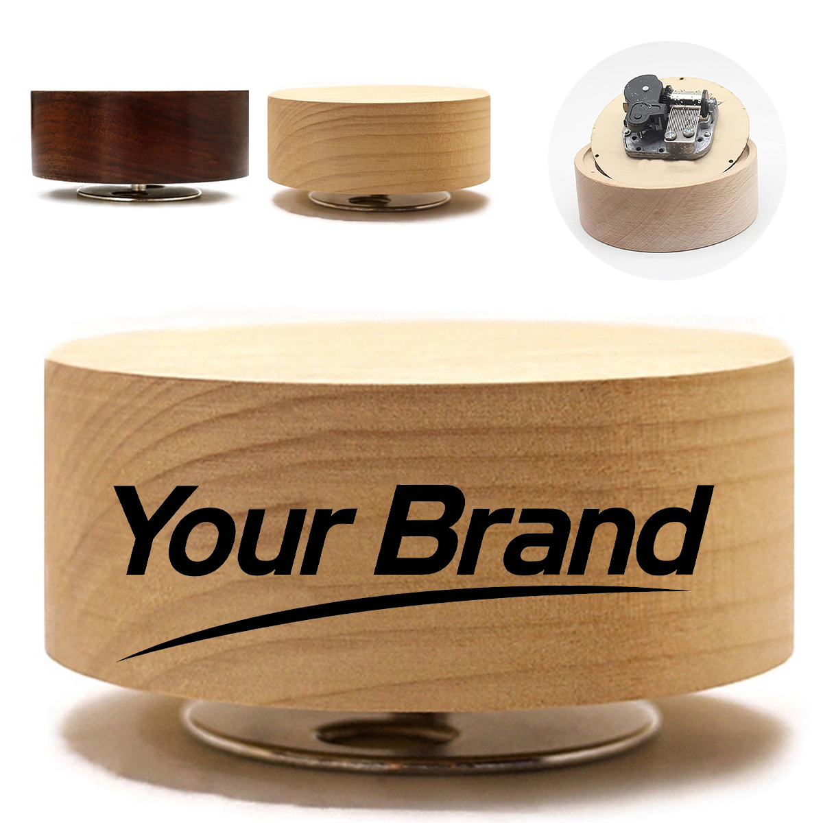 DIY Rotating Solid Wood Music Box Base for Custom Crafts