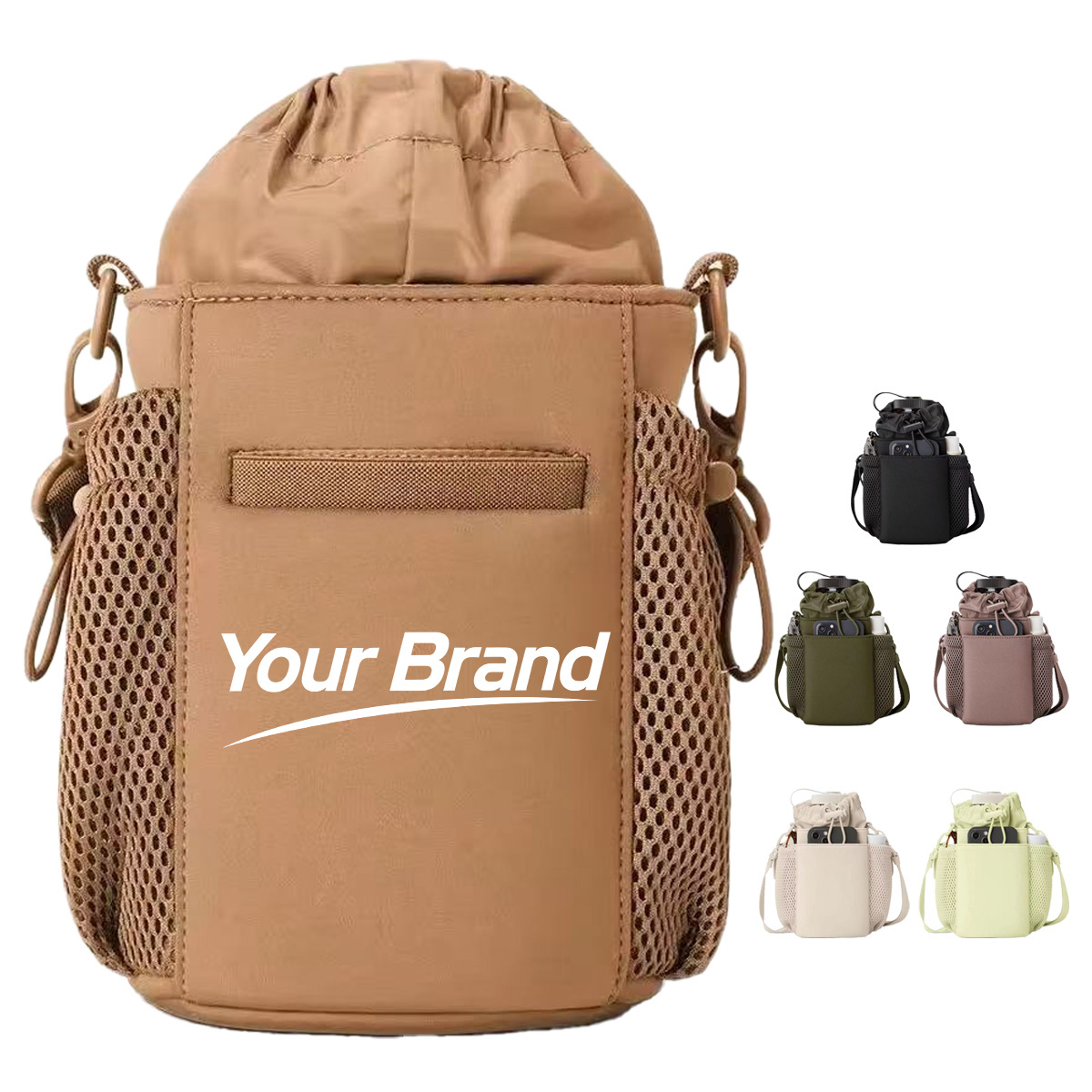 32oz. Neoprene Insulated Water Bottle Holder Crossbody Bag