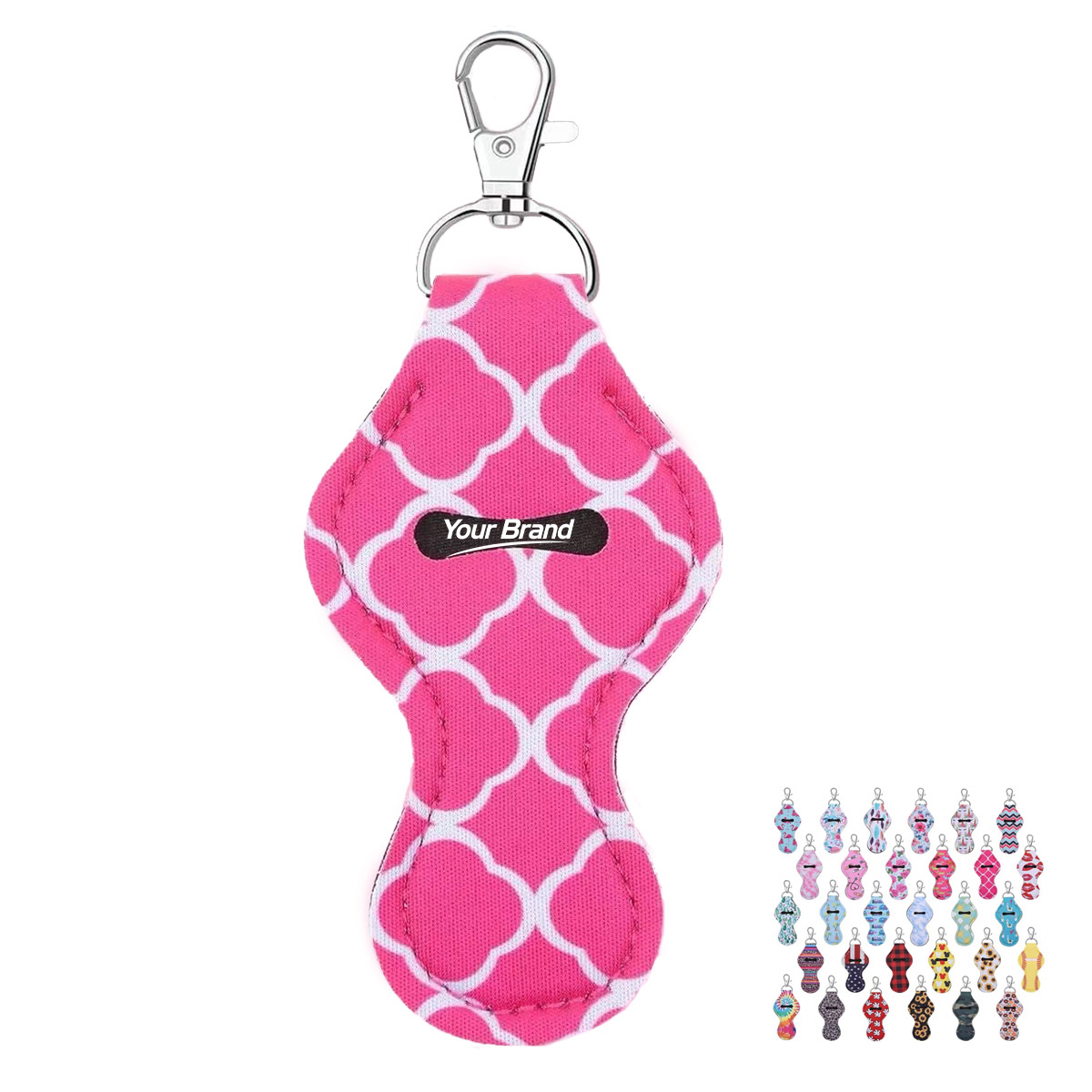 Protective Neoprene Lipstick Keychain Case & Lip Balm Holder