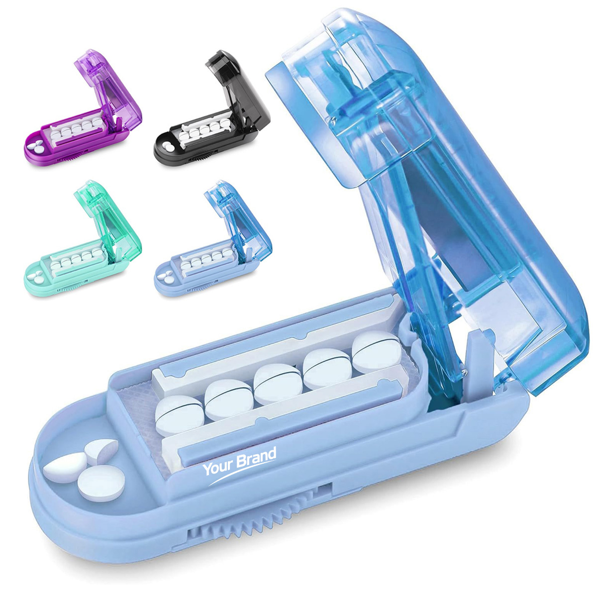 Portable Travel Pill Cutter and Daily Medication Dispenser