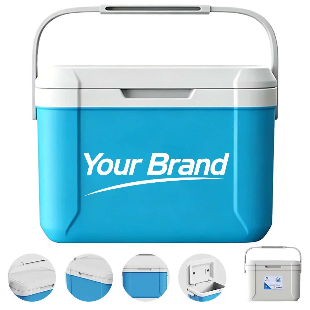 Rolling Outdoor Portable Cooler Box with Telescoping Handle