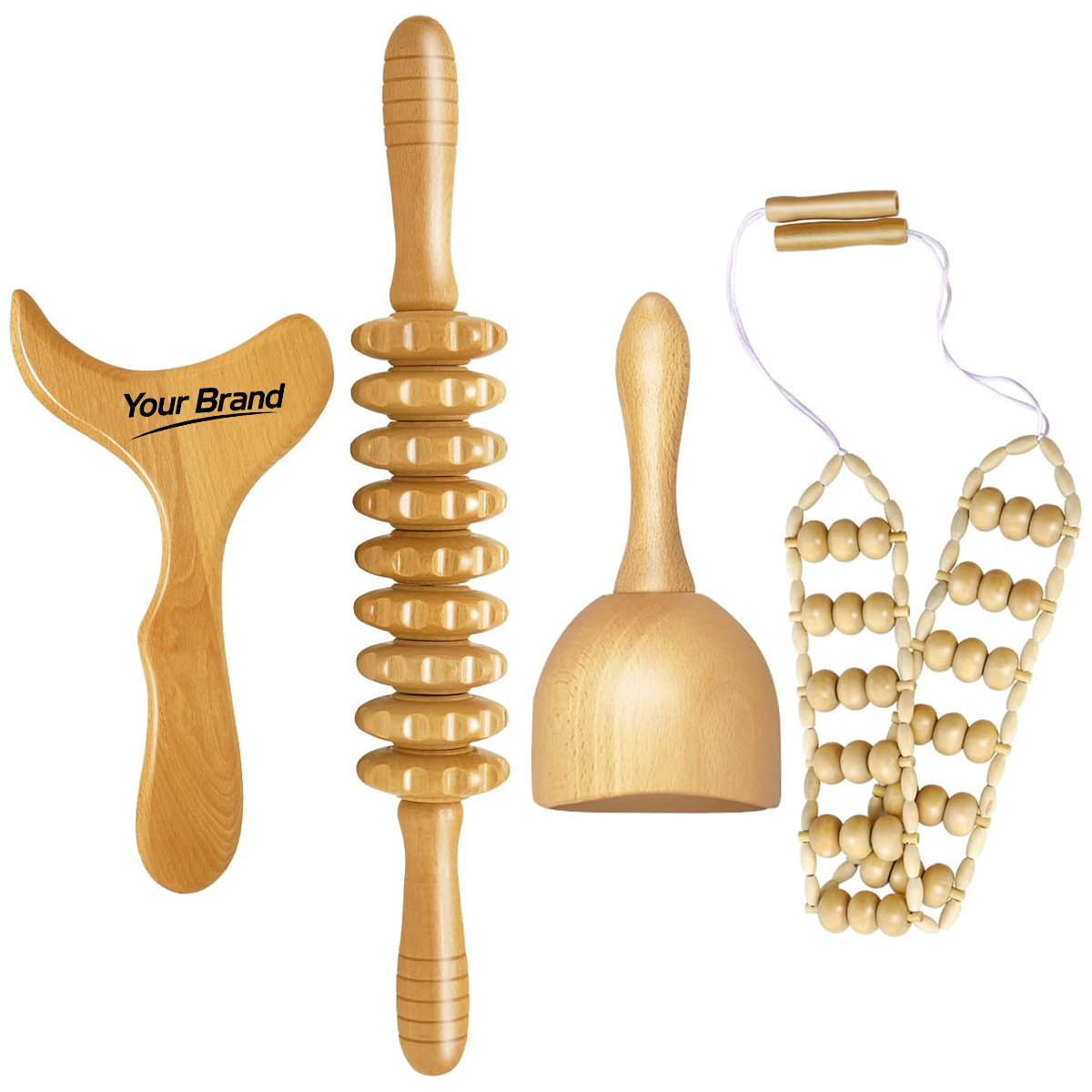 4-Piece Wood Therapy Body Contouring Set
