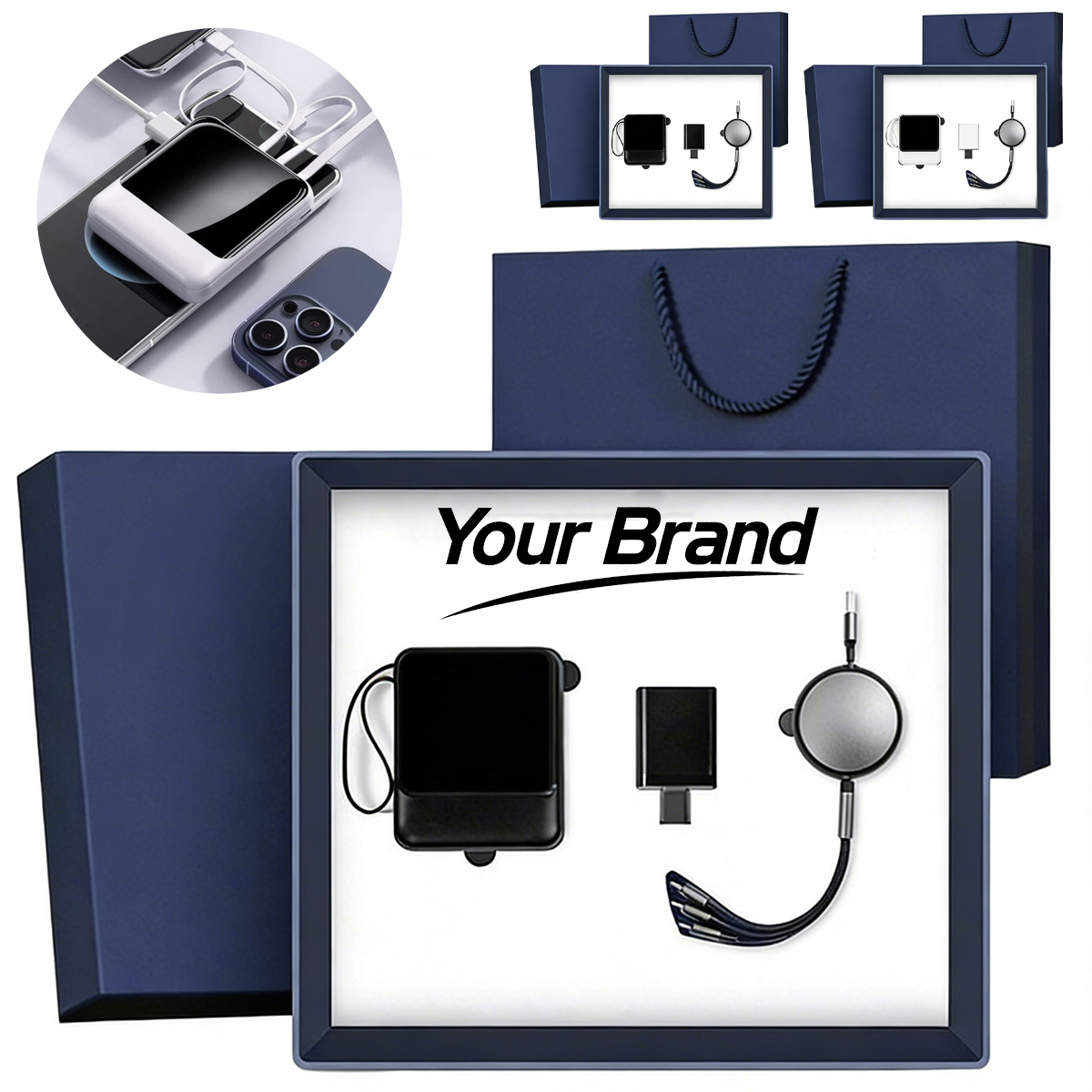 Premium 5-Piece Fast Charging Mobile Tech Gift Set With Box