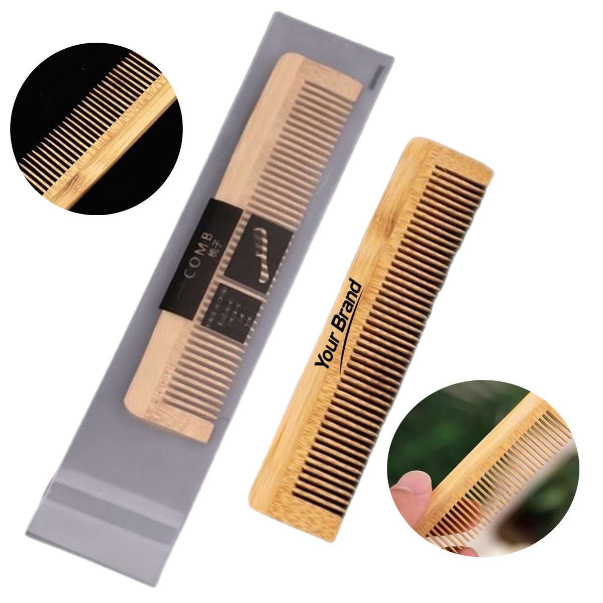 Natural Wooden Pocket Hair Comb