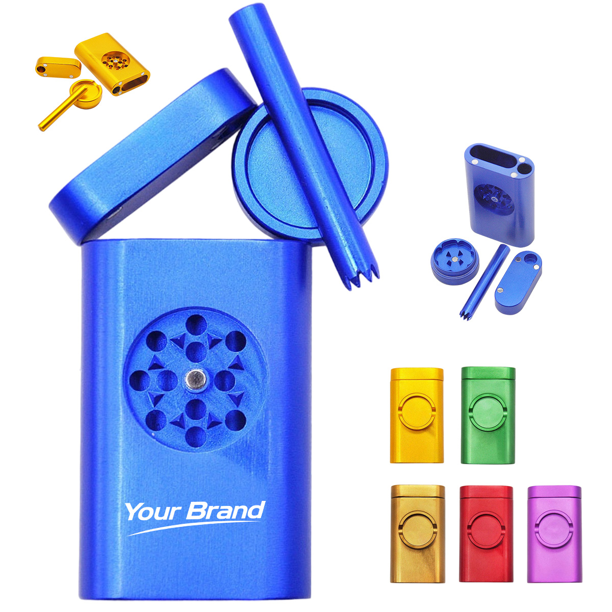 Portable Metal Herb Grinder Storage Set