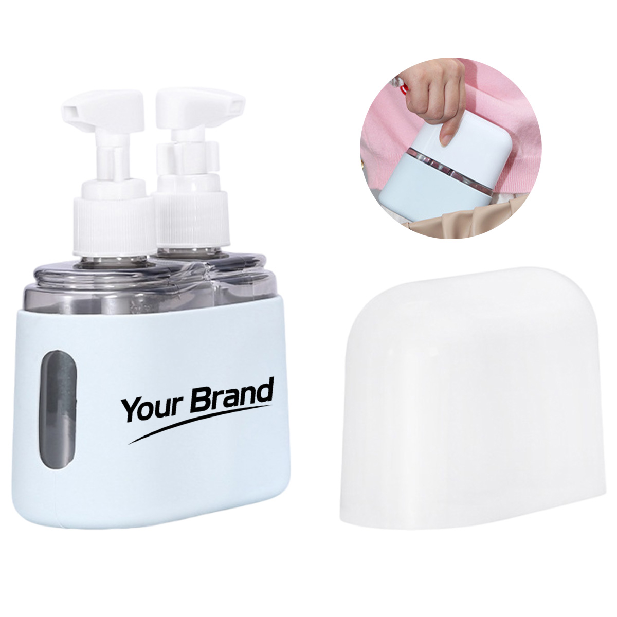Travel Two In One Press Bottle Set Portable Refillable