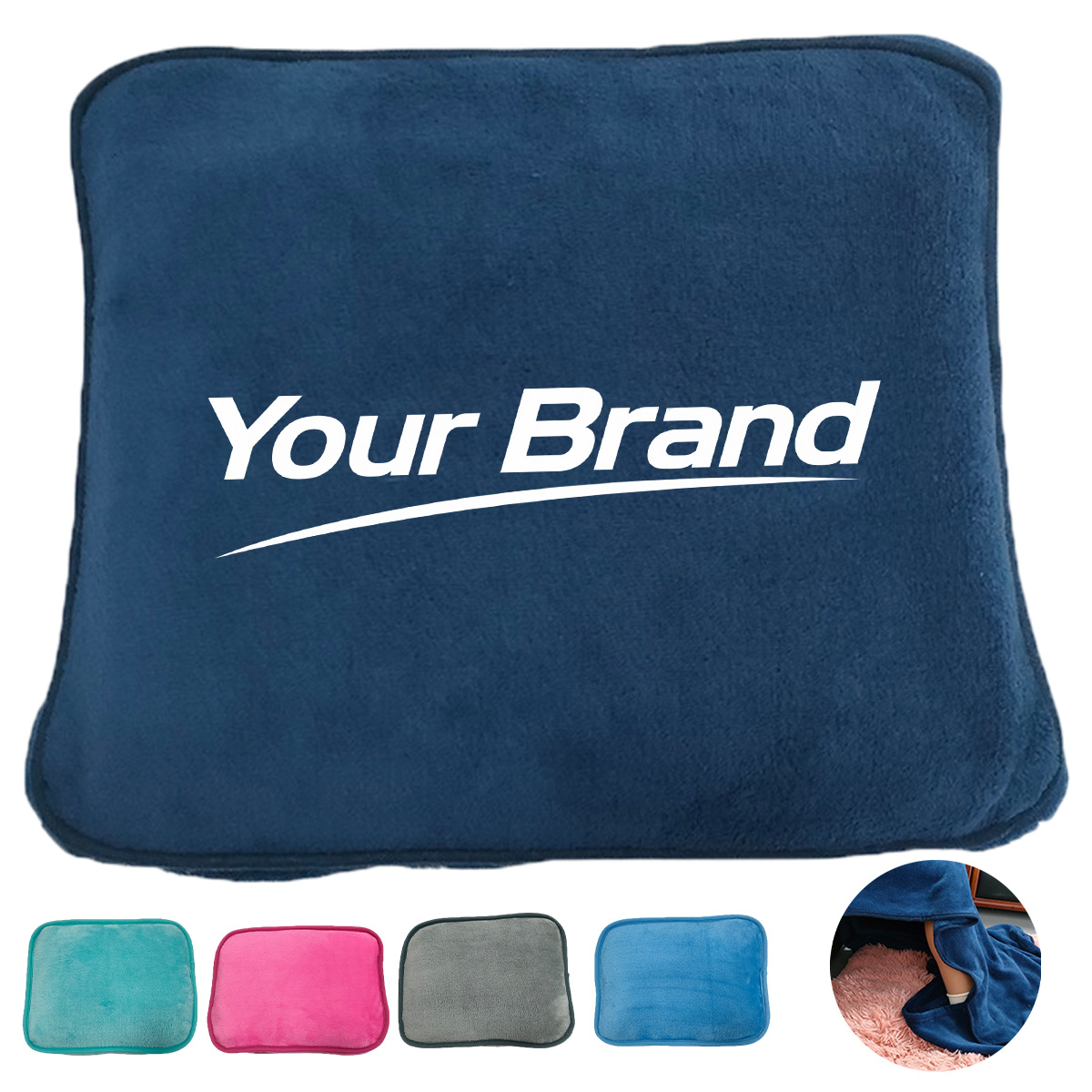 Soft Plush Two In One Nap Blanket Comfortable Travel Throw