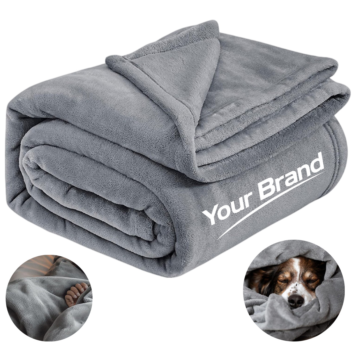 Soft Flannel Nap Blanket For Home Office Travel Use