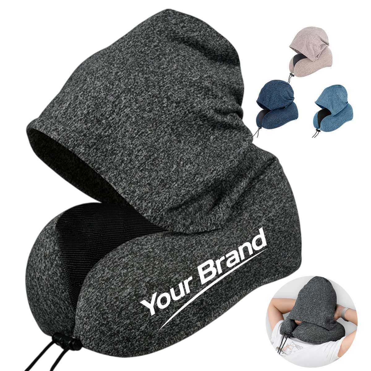 Inflatable U Shaped Travel Neck Pillow For Comfortable Rest