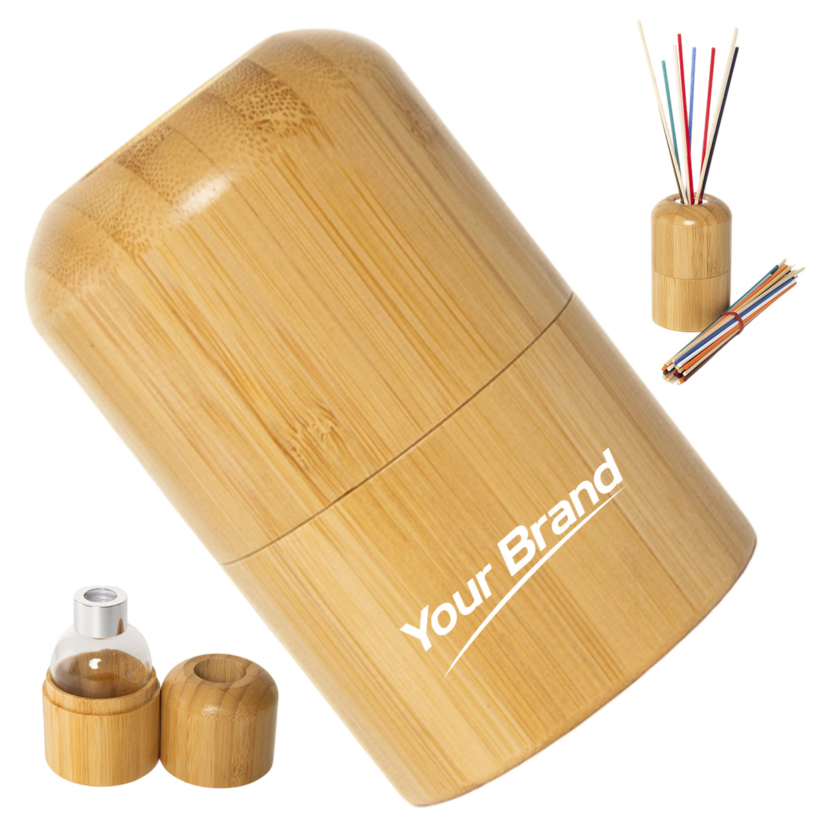 Bamboo Glass Reed Diffuser Essential Oil Fragrance