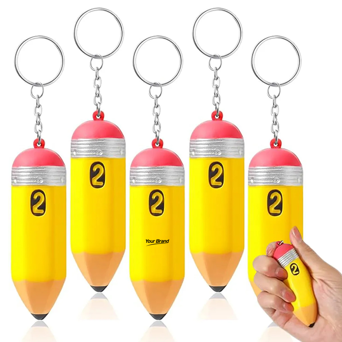 Pencil Stress Reliever Keychain