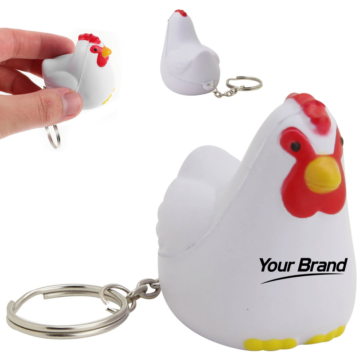 Chicken Stress Reliever Keychain