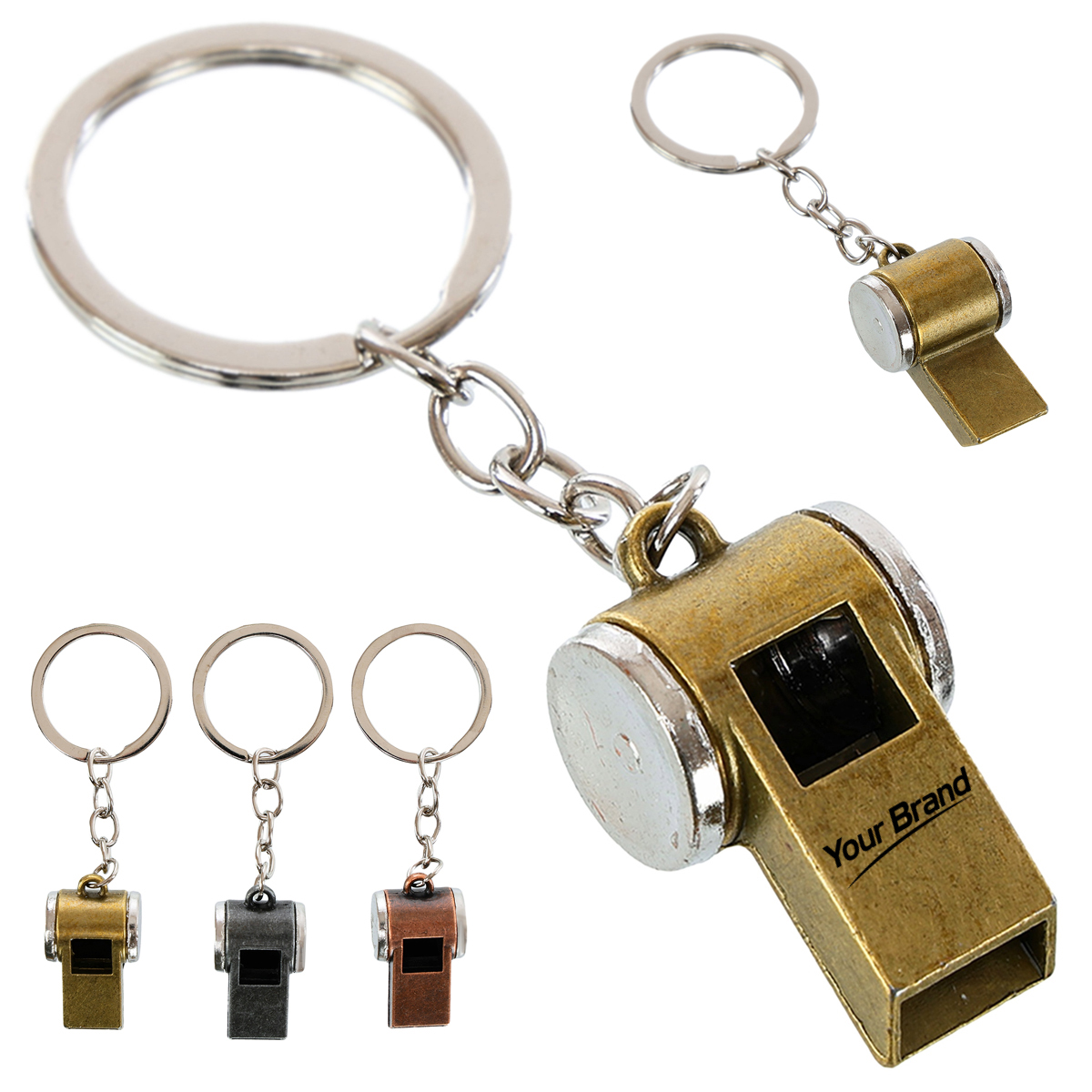 Metal Whistle Keychain