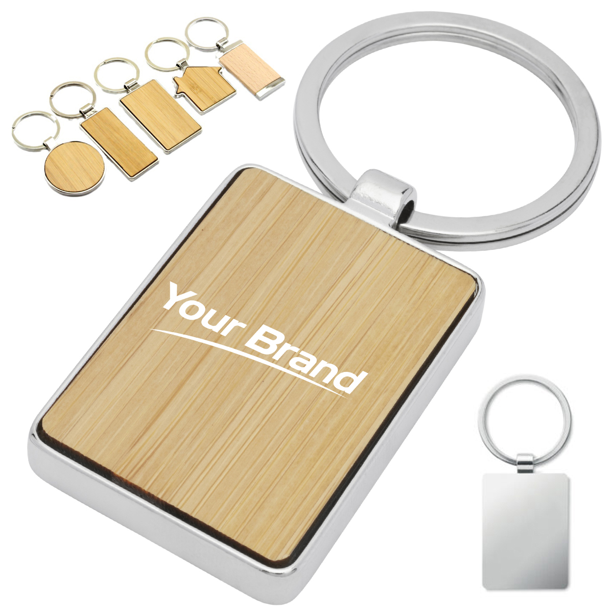 Bamboo Eco Wood Keychain