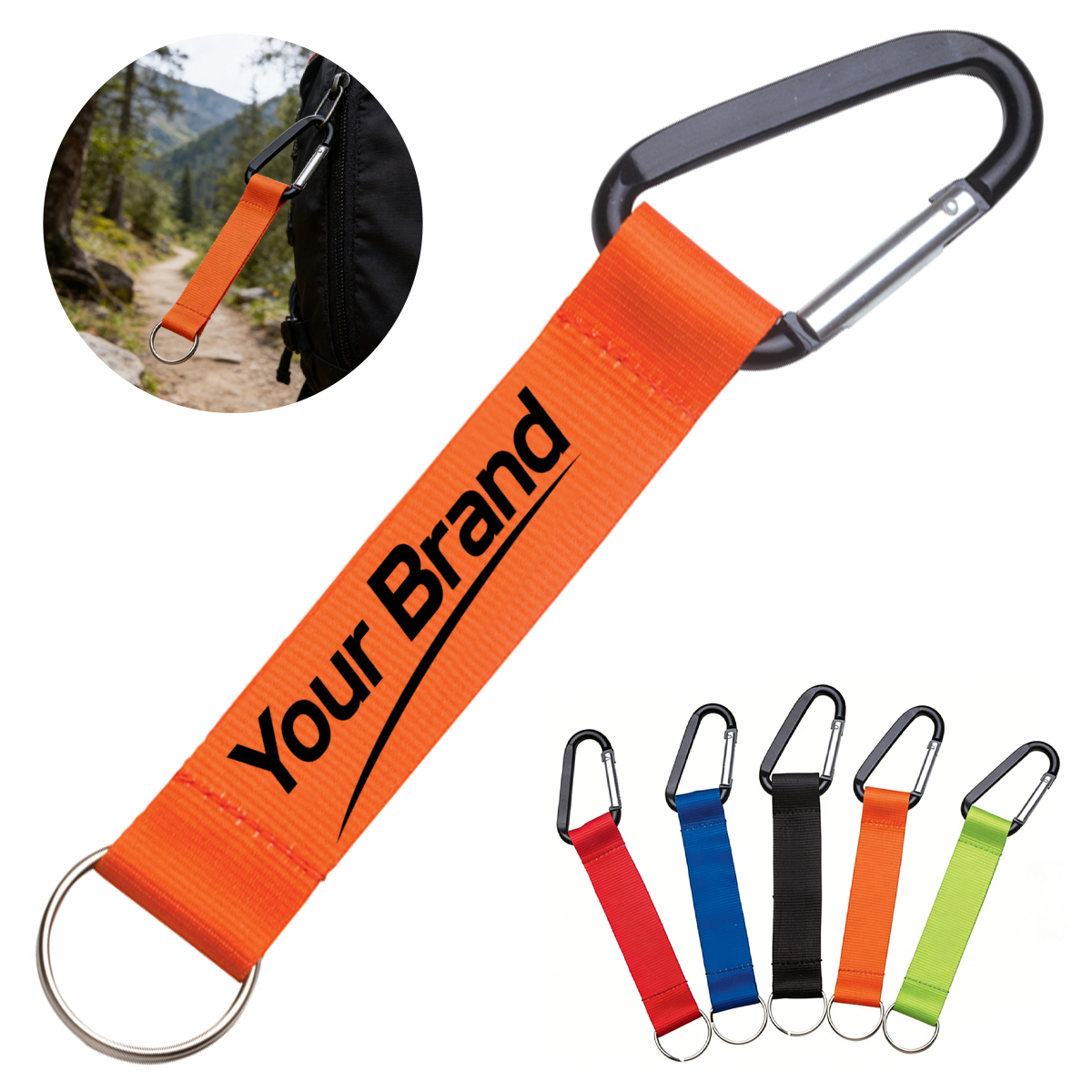 Carabiner Short Strap Keychain