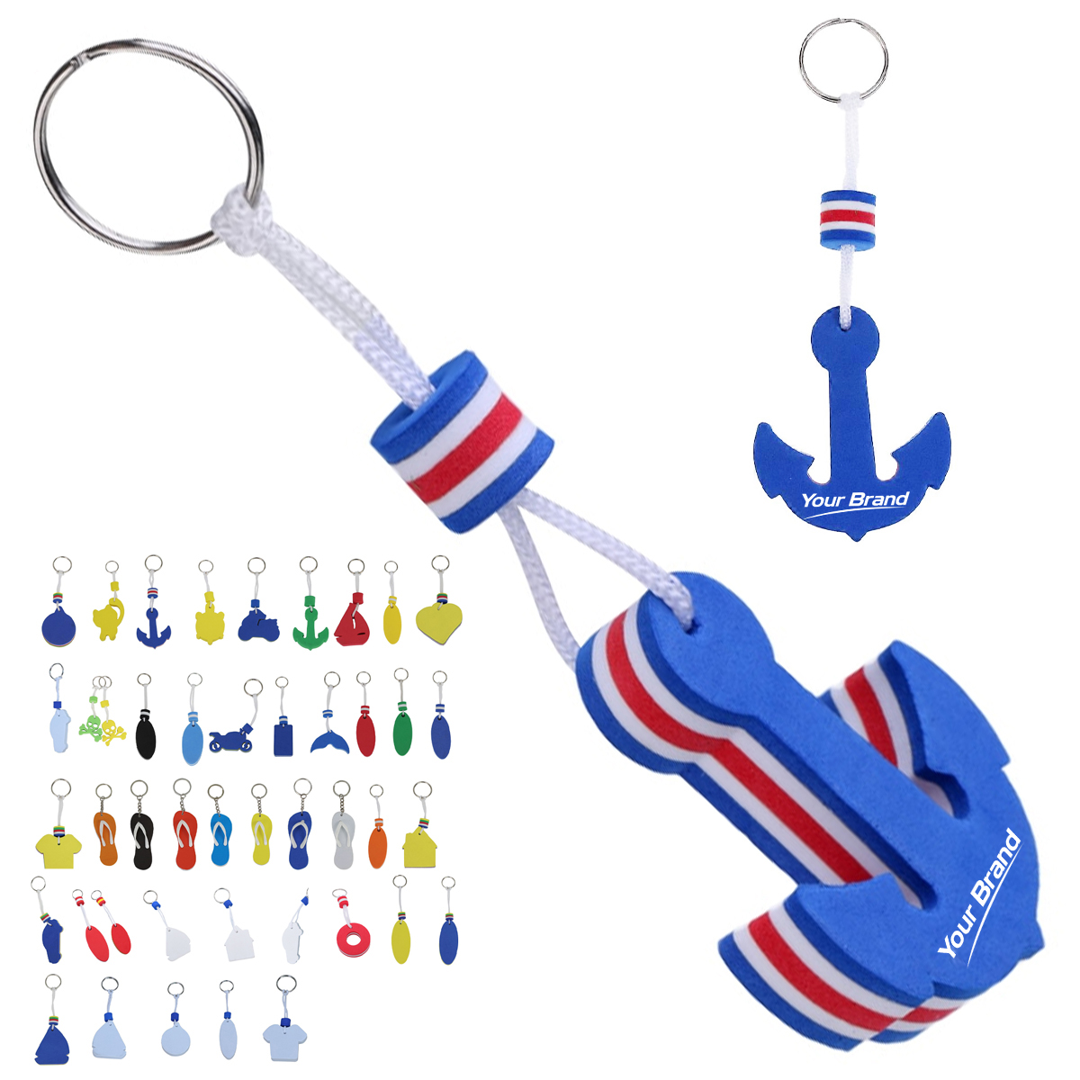 Floating EVA Foam Anchor Keychain