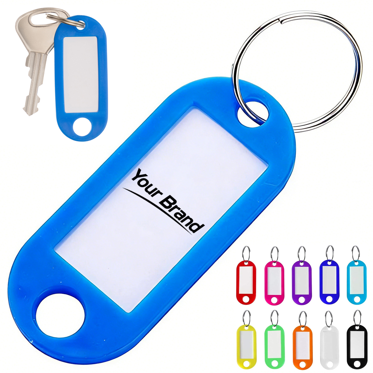 Plastic Numbered ID Tag Keychain