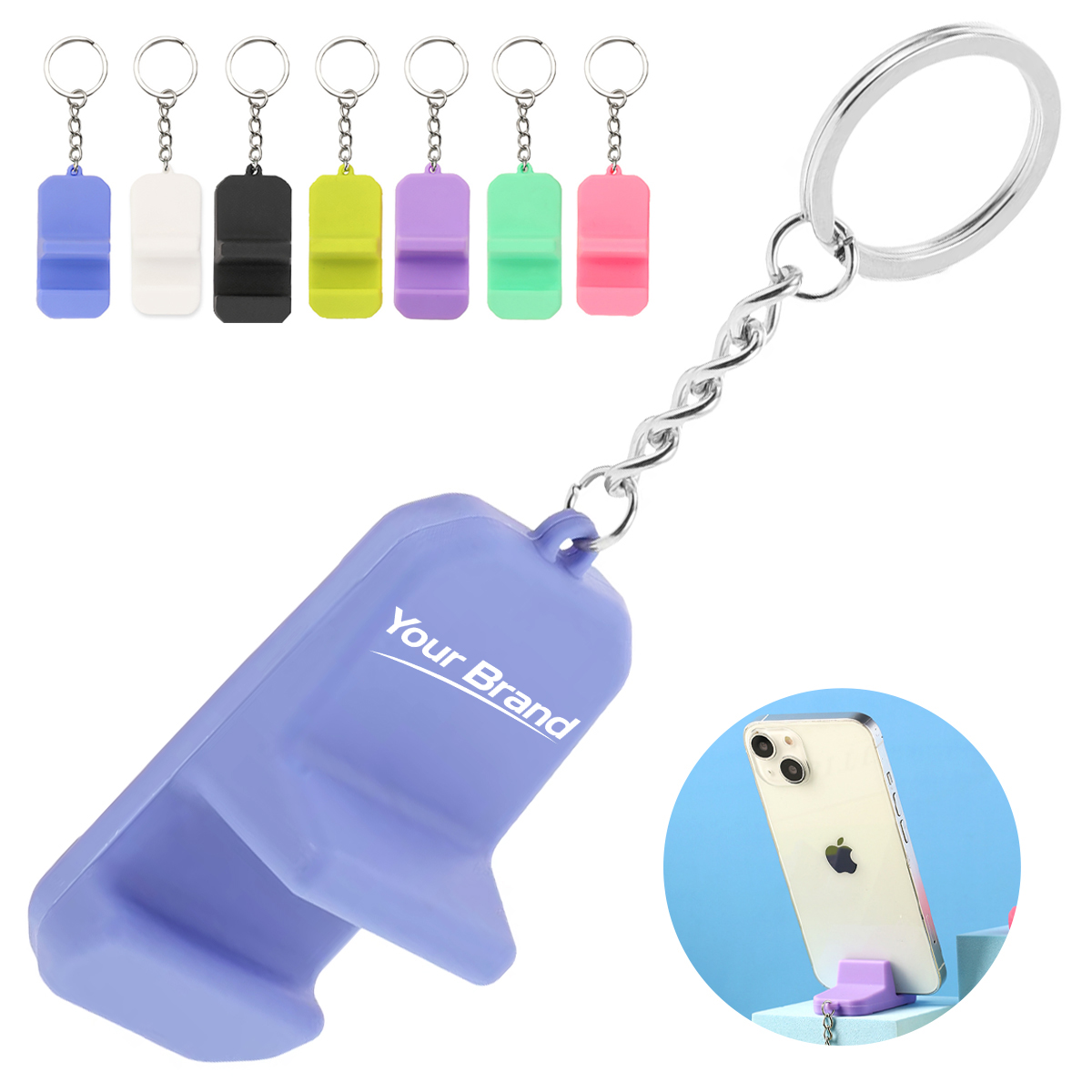 Silicone Desktop Mobile Phone Stand Keychain