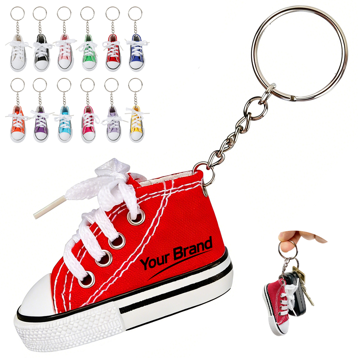 Mini Canvas Sneaker Keychain